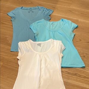 Women’s Blue and White T-Shirts